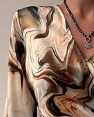 MDB Kadın Uzun Kollu Kruvaze Yakalı Asimetrik Detaylı Mini Modal Elbise thumbnail 5