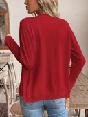 MDB Kadın Uzun Kollu önden Düğmeli Triko Ceket thumbnail 3