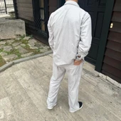 MDB Erkek Kadife Oversize Takım – Gömlek Ve Pantolon İkili et Füme Corduroy Şıklığı, Rahat Ve Zarif Duruş Yumuşak Dokulu - 3