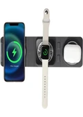 AW14 3in1, 15 Watt Katlanabilir Wireless Şarj Standı thumbnail 2