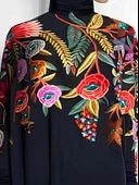 MDB Kadın Uzun Kollu Balıkçı Yaka Asimetrik Kesim Mikro Bluz thumbnail 2