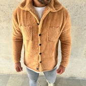 MDB Erkek Pelüş Polar Hırka Gömlek – Yakalı, İlik Düğmeli, Göğüs Cepli, Yumuşak Dokulu Kışlık Regular Fit Rahat Günlük o - 3