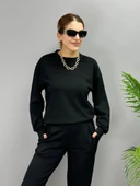 MDB Kadın Uzun Kollu Bisiklet Yaka Viskon Iki Iplik Bluz Ve Pantolon Ikili Takım thumbnail 7