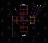 İSTAVROZ MAFSAL (ŞAFT) L-300 1990-2008 / L-200 1989-1999 (76,8MM 10 25MM DIŞTAN SEGMAN) ORTADAN GRESÖRLÜKLÜ GUM 88 thumbnail 1