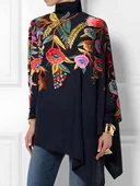 MDB Kadın Uzun Kollu Balıkçı Yaka Asimetrik Kesim Mikro Bluz thumbnail 3