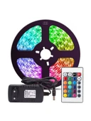 5 Metre Tak Çalıştır Kumandalı, 96 Renk RGB Şerit Led TV Ünitesi, Mutfak Tezgahı, Vitrin, Tavan Ledi thumbnail 8