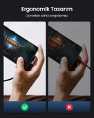 UGREEN USB-C 60W 3A QC PD 90 Derece Örgülü Hızlı Şarj Kalosu, 2 Metre, Siyah, 50125 - 3