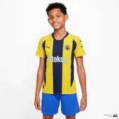 Puma 775364-01 Fenerbahçe 24/25 Çocuk Unisex İç Saha Çubuklu Forması Sarı-Lacivert - 1