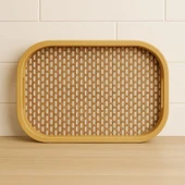 Dekorasyaa Bambu Dikdörtgen Tepsi 33cm x 22cm x 5cm thumbnail 3