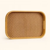 Dekorasyaa Bambu Dikdörtgen Tepsi 40cm x 28cm x 5cm thumbnail 1