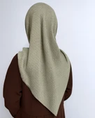 Desenli Denim Eşarp – 95x95 cm, Kaymaz, Dört Mevsim Kullanıma Uygun thumbnail 11