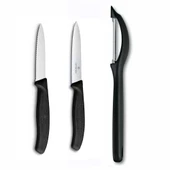Victorinox Domates Soyacağı - 10 CM Düz ve Tırtıklı Sebze Meyve Bıçağı 3lü Set thumbnail 1