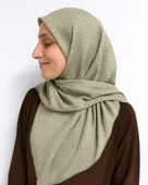 Desenli Denim Eşarp – 95x95 cm, Kaymaz, Dört Mevsim Kullanıma Uygun thumbnail 10