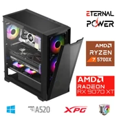 ETERNAL POWER RYZEN 7 5700X 32G DDR4 1TB M.2 RX9070XT A520 M750W thumbnail 1