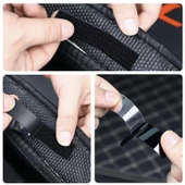 Araç Ev Ofis Çok Amaçlı Kaydırmaz Çift Taraflı Cırt Velcro Bant 16’lı Set 23x70mm Siyah - 1