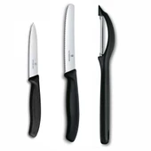 Victorinox 3 lü Set 11 CM Tırtıklı - 10 CM Düz Sebze Meyve Bıçağı - Domates Sebze Soyacağı thumbnail 1