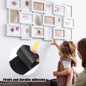 Araç Ev Ofis Çok Amaçlı Kaydırmaz Çift Taraflı Cırt Velcro Bant 16’lı Set 23x70mm Siyah - 9