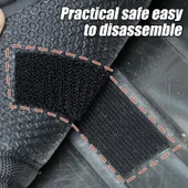 Araç Ev Ofis Çok Amaçlı Kaydırmaz Çift Taraflı Cırt Velcro Bant 16’lı Set 23x70mm Siyah - 4