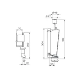 Tema Siamp 30-24 Stoplu Basmalı Klozet Rezervuar İç Takımı - 2