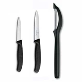 Victorinox Domates Soyacağı - 10 CM Düz 8 CM Tırtıklı Sebze Meyve Bıçağı 3lü Set thumbnail 1