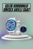 Akıllı Saat Çelik Kordonlu Amoled Ekran Android ve İOS Uyumlu Çağrı Cevaplayabilen - 2