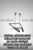Alarm ve Titreşim Özellikli Akıllı Saat ve Mikrofonlu Kablolu Bluetooth Kulaklık 60 Saat - 1