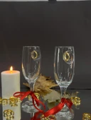 ŞAMPANYA KADEHİ YÜZÜK FİGÜRLÜ 2'Lİ - 1