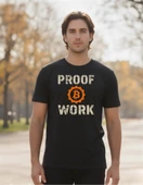 DEVISSO TRADERS Proof B Work - Bitcoin - Trader, Borsaci Erkek Siyah T-Shirt - 2