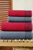 BAMİROSE 50x90 70x140 CM AMORE BATH 4'LÜ BANYO HAVLU TAKIMI, PLAJ HAVLUSU, HAMAM TAKIMI, ÇEYİZLİK HAVLU, SPA - 7