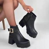 Pinma Siyah Cilt Topuklu Bot thumbnail 5