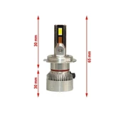 Volkswagen T-Cross 2018-2024 Uzun Far Mini Cosmo Beyaz H7 Mini Led Xenon Şimşek Etkili 15000 Lümen thumbnail 3