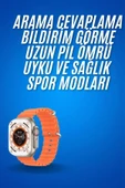 Ultra Akıllı Saat 49 Mm Çift Kordonlu Arama Cevaplama Bluetooth Bağlantılı - 1