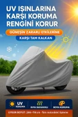 Su Geçirmez 4 Mevsim Motosiklet Brandası 246x114 cm – UV, Rüzgar ve Yağmur Koruma - 2