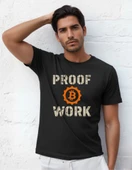 DEVISSO TRADERS Proof B Work - Bitcoin - Trader, Borsaci Erkek Siyah T-Shirt - 1