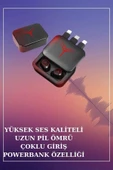 Ucuz Kaliteli Akıllı Saat ve Powerbank Bluetooth Kulaklık 5.1 Stereo ANC Özelliği - 3