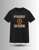 DEVISSO TRADERS Proof B Work - Bitcoin - Trader, Borsaci Erkek Siyah T-Shirt - 3