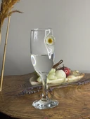 ŞAMPANYA KADEHİ PAPATYA FİGÜRLÜ 2'Lİ - 1