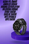 Amoled Ekran 3 Kordonlu Akıllı Saat 5.0 Bluetooth Bağlantılı Android ve İOS Uyumlu - 2