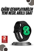 Akıllı Saat Bluetooth Bağlantılı Yuvarlak Ekran Plastik Kordonlu - 1
