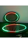 TREND 358 Modlu Kayar Ledli Oval Hoparlör Kapağı Pixel Kayar Neon Işıklı Oval Kapak - 3