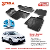 Nissan Qashqai 2014-2020 Premium 3D Havuzlu Paspas Seti - 1