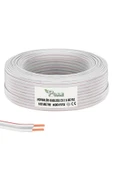 Poke 2x1.5 Hoparlör Kablosu Beyaz Kordon 100mt Poke Pk-1172 - 1