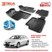 Volkswagen Jetta 2005-2010 Premium 3D Havuzlu Paspas Seti - 1