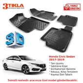Honda Civic Sedan 2017-2019 Premium 3D Havuzlu Paspas Seti - 1