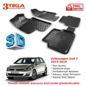Volkswagen Golf  7 2013-2019 Premium 3D Havuzlu Paspas Seti - 1