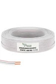 Poke 2x0.50 Hoparlör Kablosu Kordon Beyaz 100mt Poke Pk-1162 - 1