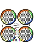 BekaTronik Pixel Ledli 20cm Hoparlör Kapak 4 Adet Poke PK-5651 - 1