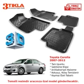 Toyota Corolla 2007-2012 Premium 3D Havuzlu Paspas Seti - 1