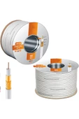 BekaTronik Anten Kablosu Gold RG6/U4 48Tel 100mt Beyaz - 1