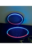 TREND 358 Modlu Kayar Ledli Oval Hoparlör Kapağı Pixel Kayar Neon Işıklı Oval Kapak - 2